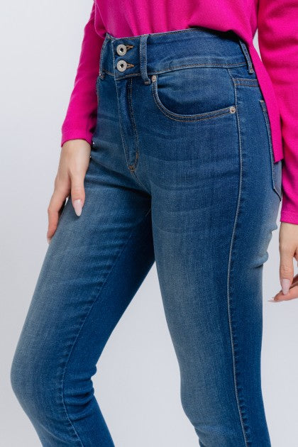 Calças Jeans Flare detalhe lateral