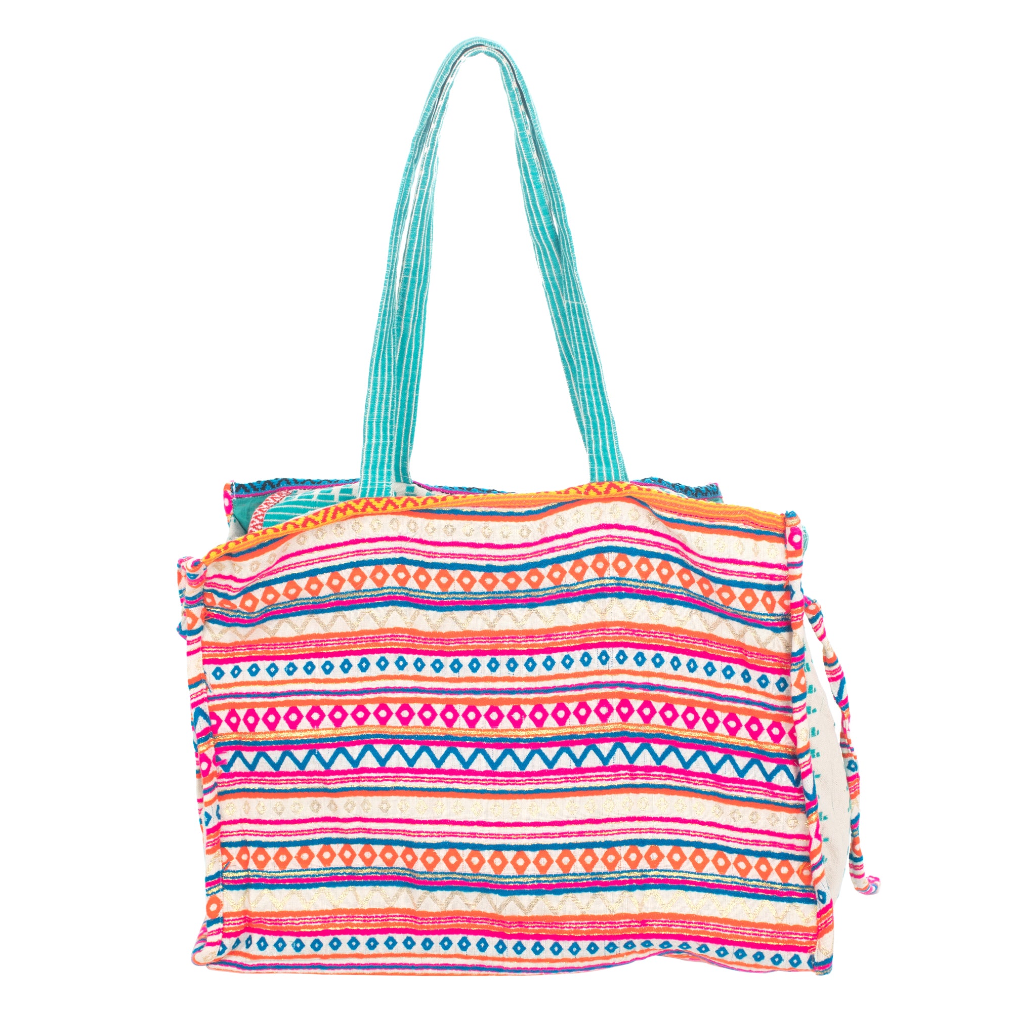 Mala  saco larga  Mexicana com duas alças, estampado da marca Isla Bonita