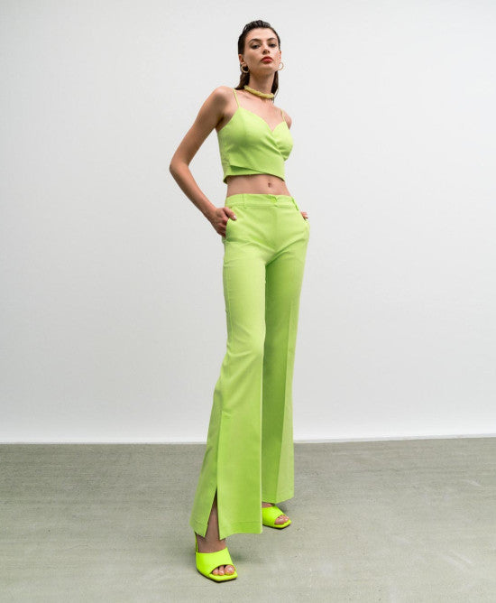 Calça Verde Lima by Access look frente