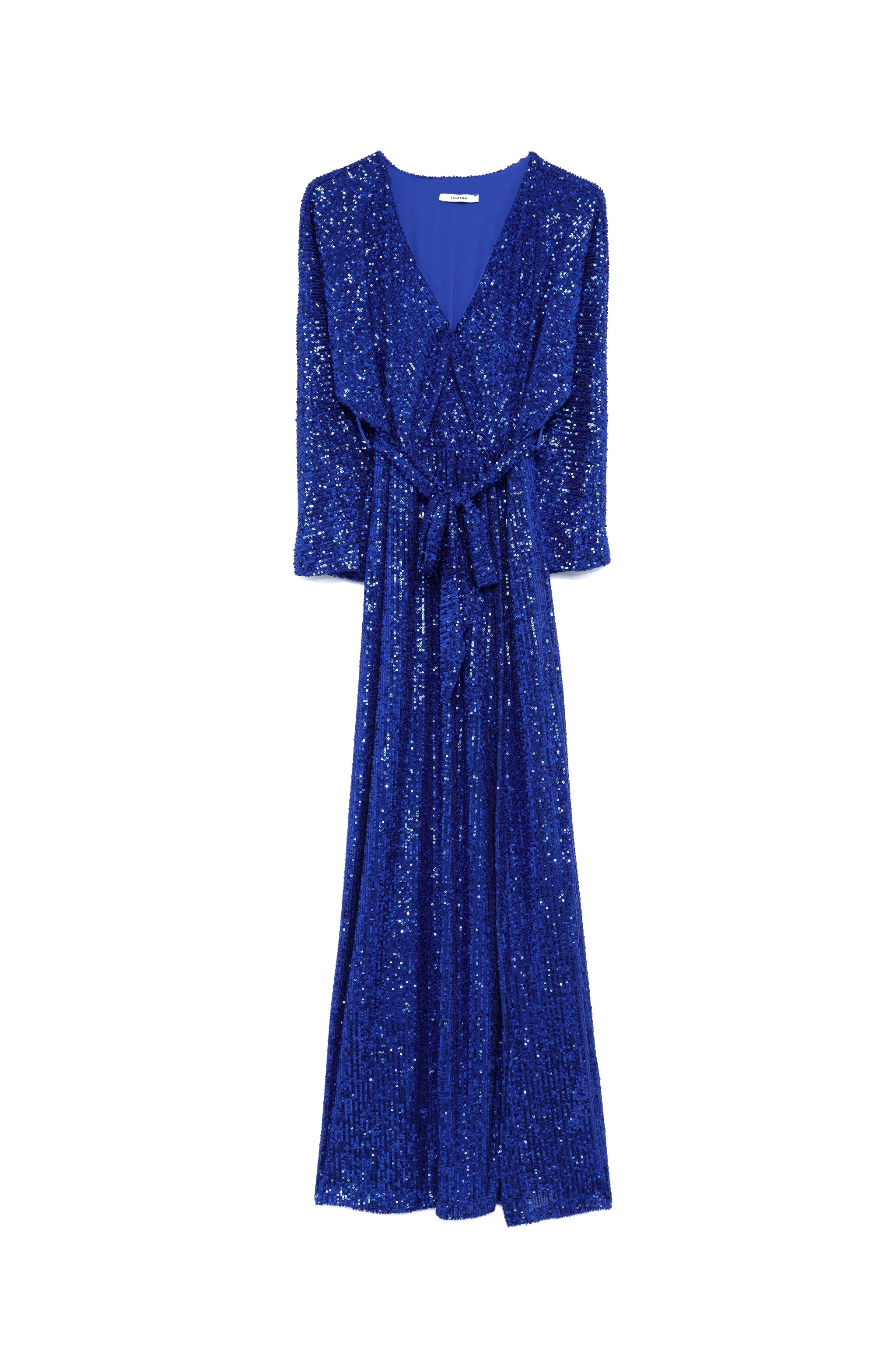 Vestido Lantejoulas Comprido da marca Lumina azul